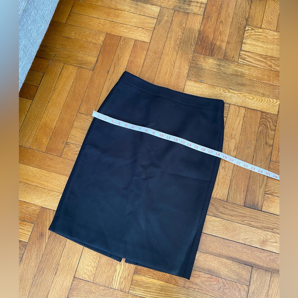 J.Crew No. 2 100% Wool Pencil Skirt Black Size 6 Classic Career